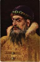 Rettegett Iván / Ivan the Terrible s: V.M. Vasnetsov (ragasztónyom / gluemark)