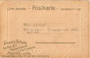 Präsident Krüger / Paul Kruger, President of the South African Republic. Schicht soap advertisement....