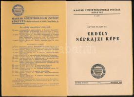 Kovács Alajos: Erdély néprajzi képe. Magyar Nemzetbiológiai Intézet könyvei 3. sz. Bp., 1940. EPOL, ...