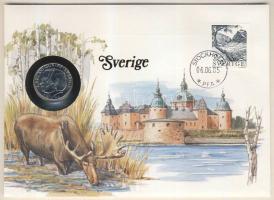 Svédország 1984. 1K érmés, bélyeges borítékon T:1 Ismertetővel!