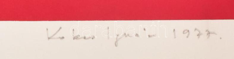 Kokas Ignác (1926-2009): Ady, 1977. Szitanyomat, papír. Jelzett. 61x47 cm