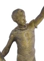 Petőfi aranyozott fém szobor 32 cm,