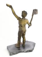 Petőfi aranyozott fém szobor 32 cm,