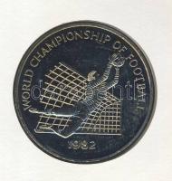 Jamaica 1982. 1$ "Labdarúgó VB" érmés, bélyeges borítékon T:1 Ismertetővel!