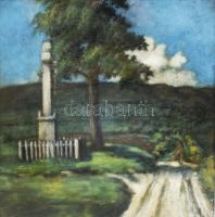 Sztelek Norbert (1884-1956): Nagysomkúti kőkereszt.
 Pasztell, papír, jelezve balra lent, 29 x 29 c...