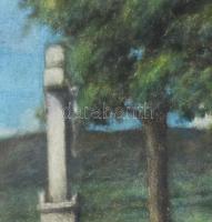 Sztelek Norbert (1884-1956): Nagysomkúti kőkereszt.
 Pasztell, papír, jelezve balra lent, 29 x 29 c...
