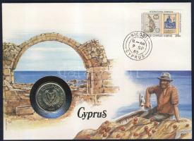 Ciprus 1983. 20c érmés, bélyeges borítékon T:1 Ismertetővel!
