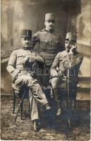 1914 Osztrák-magyar katonatisztek karddal / WWI K.u.k. military officers with swords. photo (fa)