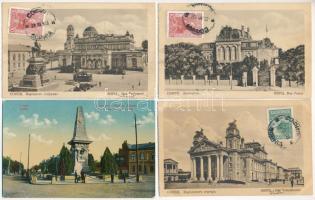 10 db régi bolgár város képeslap / 10 pre-1945 Bulgarian town-view postcards