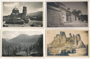 10 db régi bolgár város képeslap / 10 pre-1945 Bulgarian town-view postcards