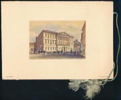 cca 1940 Pest és Buda látképe a Pesti Hazai Első Takarékpénztár-egyesület alapítása idejében / A Vár...