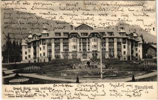 1904 Ótátrafüred, Tátrafüred, Altschmecks, Stary Smokovec (Magas-Tátra, Vysoké Tatry); Grand Hotel nagyszálloda. Divald Károly kiadása / hotel (fl)