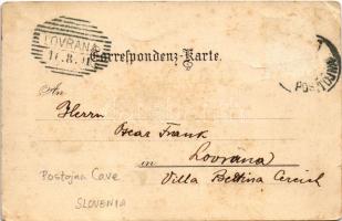 1901 Postojnska jama, Adelsberger Grotte; stalactite cave interior. litho (EK)