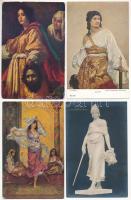 Judit könyve - 4 db régi judaika képeslap (Holofernészt lefejezése) / Book of Judith - 4 pre-1945 Judaica postcards (Head of Holophernes)