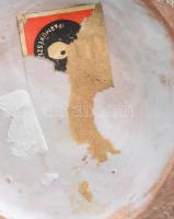 Iparművész kézzel horpasztott kerámia váza, jelzés nélkül, kis kopással, m: 27 cm