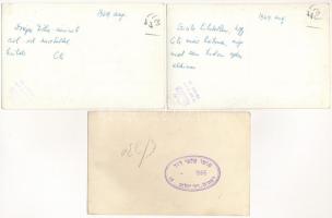 Israel - 3 db katonalány fotó az 1960-as évekből / 3 modern military photos from the 60's (fema...