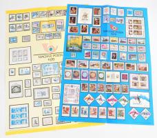 1976-1979 A Magyar Posta kibocsátott bélyegei, 4 db plakát, hajtva, lapszéli sérülésekkel, 56x41 cm ...