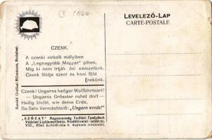 Kiscenk (Nagycenk), Széchenyi Mauzóleum. Hátoldalon irredenta szöveg, kiadja a "Szózat" Ma...