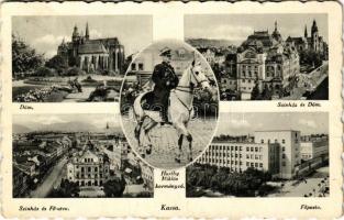 1939 Kassa, Kosice; Horthy Miklós kormányzó, színház és dóm, Fő utca, Főposta / theatre, cathedral, street, post office (EK)