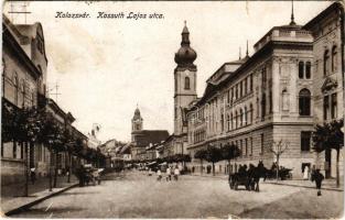 1922 Kolozsvár, Cluj; Kossuth Lajos utca / street view (szakadások / tears)