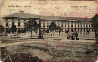 1915 Szászváros, Broos, Orastie; Laktanya / Kaserne / K.u.K. military barracks (fl)