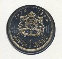Marokkó 1974. 1D érmés, bélyeges borítékon T:1 Ismertetővel!