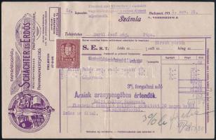 1931 Schachter és Erdős Papírzacskógyár R.T. fejléces számla