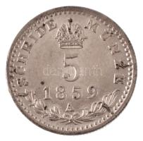 Ausztria 1859A 5kr Ag "Ferenc József" T:AU folt
Austria 1859A 5 Kreuzer Ag "Franz Jo...