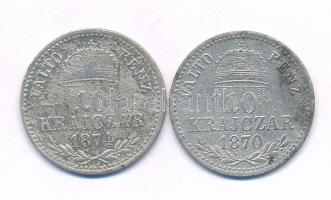 1870KB 10kr Ag "Váltó Pénz" + 1874KB 10kr Ag "Váltó Pénz" T:VF patina
Adamo M10...
