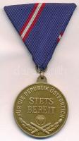 Ausztria 1963. "Katonai Szolgálati érdemérem / Stets Bereit" bronz kitüntetés mellszalaggal T:AU  Austria 1963. "Military Service Bronze Medal" bronz decoration with ribbon C:AU