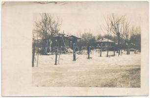 1917 Sasul (?), első világháborús utcakép / WWI military winter photo