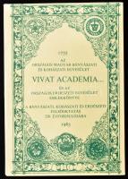 Vivat academia... Az Országos Magyar Bányászati és Kohászati Egyesület és az Országos Erdészeti Egyesület emlékkönyve a bányászati, kohászati és erdészeti felsőoktatás 250. évfordulójára. 1735-1985. Főszerk.: Dr. Bakó Károly. Bp., 1985, OMBKE - Országos Erdészeti Egyesület. Kiadói kartonált papírkötés.