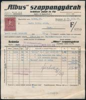 1929 ,,Albus" Szappangyárak, Schützer Jakab és Fia fejléces számla