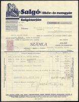 1935 ,,Salgó" likőr és rumgyár fejléces számla