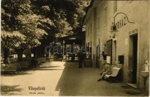 1913 Vihnye, Vihnyefürdő, Kúpele Vyhne; Hársfa sétány, Nándorház, jegypénztár. Joerges kiadása / street view, bath, ticket office