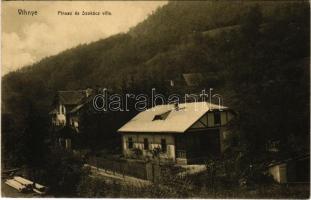 1912 Vihnye, Vihnyefürdő, Kúpele Vyhne; Pinusz és Szokács villa. Joerges kiadása / villas