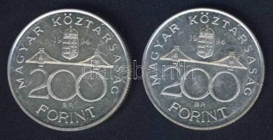 1994. 200Ft Ag "Deák" (2x) T:2
