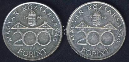 1994. 200Ft Ag "Deák" (2x) T:2