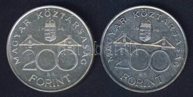 1994. 200Ft Ag "Deák" (2x) T:2