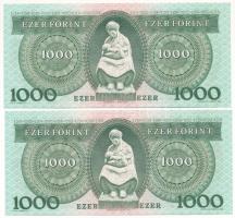 1992 1000Ft (2x) "D 40747367 - D 40747368" sorszámkövető T:XF Adamo F46