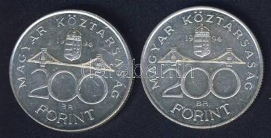 1994. 200Ft Ag "Deák" (2x) T:2