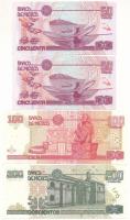 Mexikó 1996. 50P (2x) + 100P + 1998. 200P T:AU-F szép papír
Mexico 1996. 50 Pesos (2x) + 100 Pesos ...