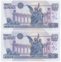 Mexikó 1996. 20P (2x) sorszámkövetők "F 7896906 - F 7896907" T:UNC
Mexico 1996. 20 Pesos ...