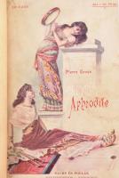 Louys, Pierre: Aphrodite. Ford.: Dr. Rózsa Géza. Bp., 1897, Sachs és Pollák (Márkus Samu-ny.), 236+(2) p. Átkötött félvászon-kötésben, kissé foltos borítóval, az eredeti illusztrált elülső papírborító bekötve, néhány kissé sérült lappal, a címlapon tulajdonosi bélyegzővel (Sárkány Miklós, 1912).