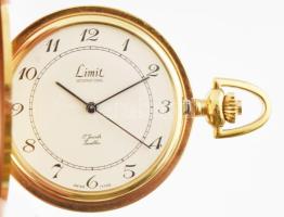 Limit kézi felhúzós zsebóra. Működő szerkezettel, réz tokkal d: 40 mm eredeti tokjában