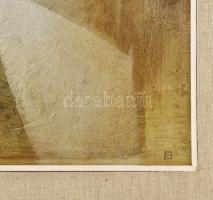 Olvashatatlan jelzéssel (monogram jobbra lent), feltehetően 1970-80 körül: Geometria. Vegyes technik...