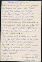 1847 Tihany, Bresztyenszky Béla (1786-1851) tihanyi apát saját kezű levele, szerzetestársa, Pákozdy ...