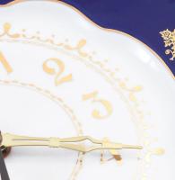 Zsolnay Pompadour mintás falióra. Kézzel festett, jelzett, hibátlan 25,7 cm