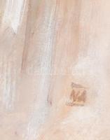 Novák András (1936-2017): A másik szobában. Olaj, farost. Jelezve jobbra lent. Hátoldalán autográf f...