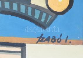 Szabó István (1927-2001): Csendélet. Olaj, farost. Jelezve jobbra lent. Hátoldalán Artrend és Képcsa...